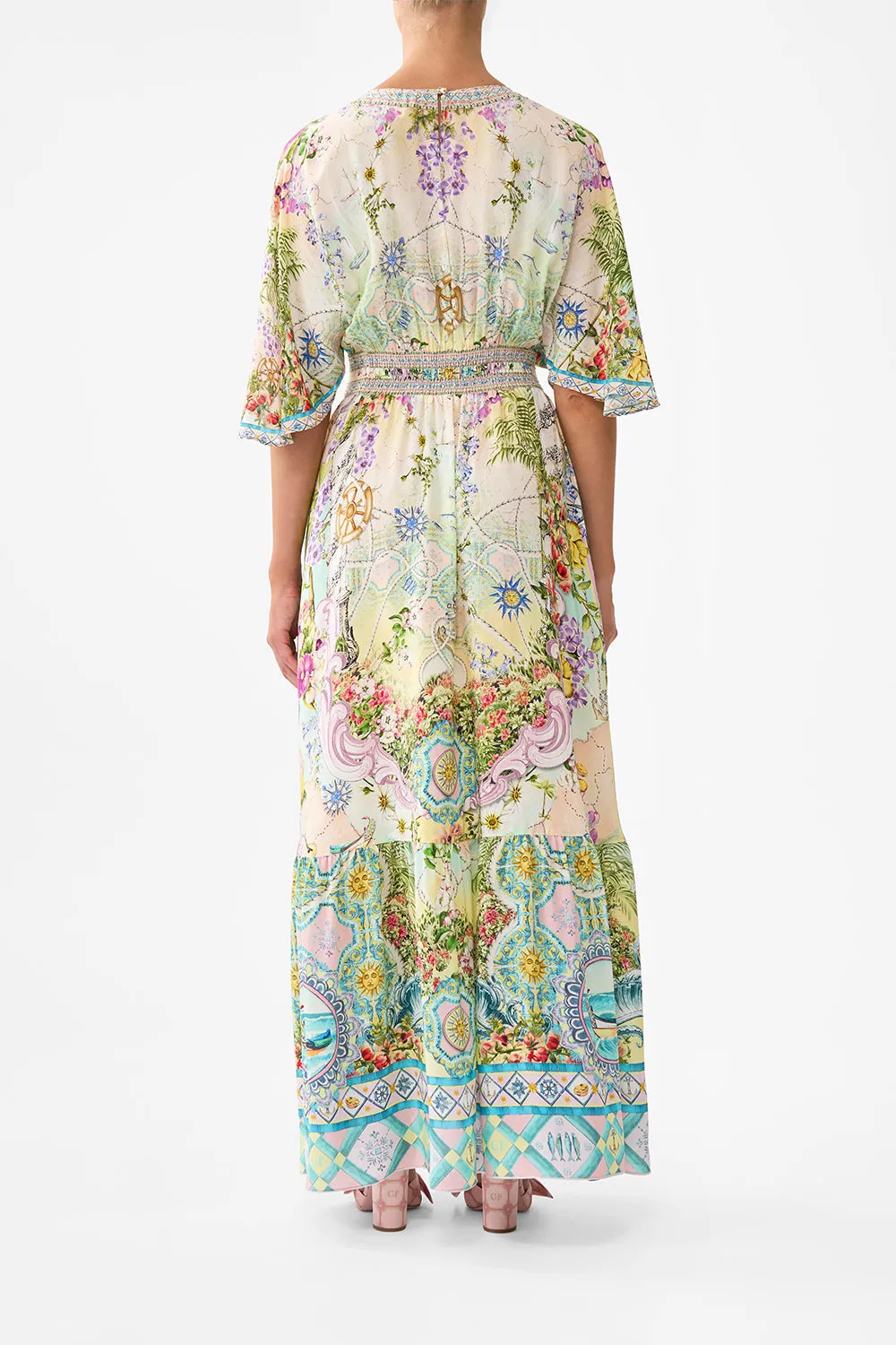 WAISTED DRESS WITH HEM RUFFLE JUST COASTING sold by Camilla product image thumbnail 2