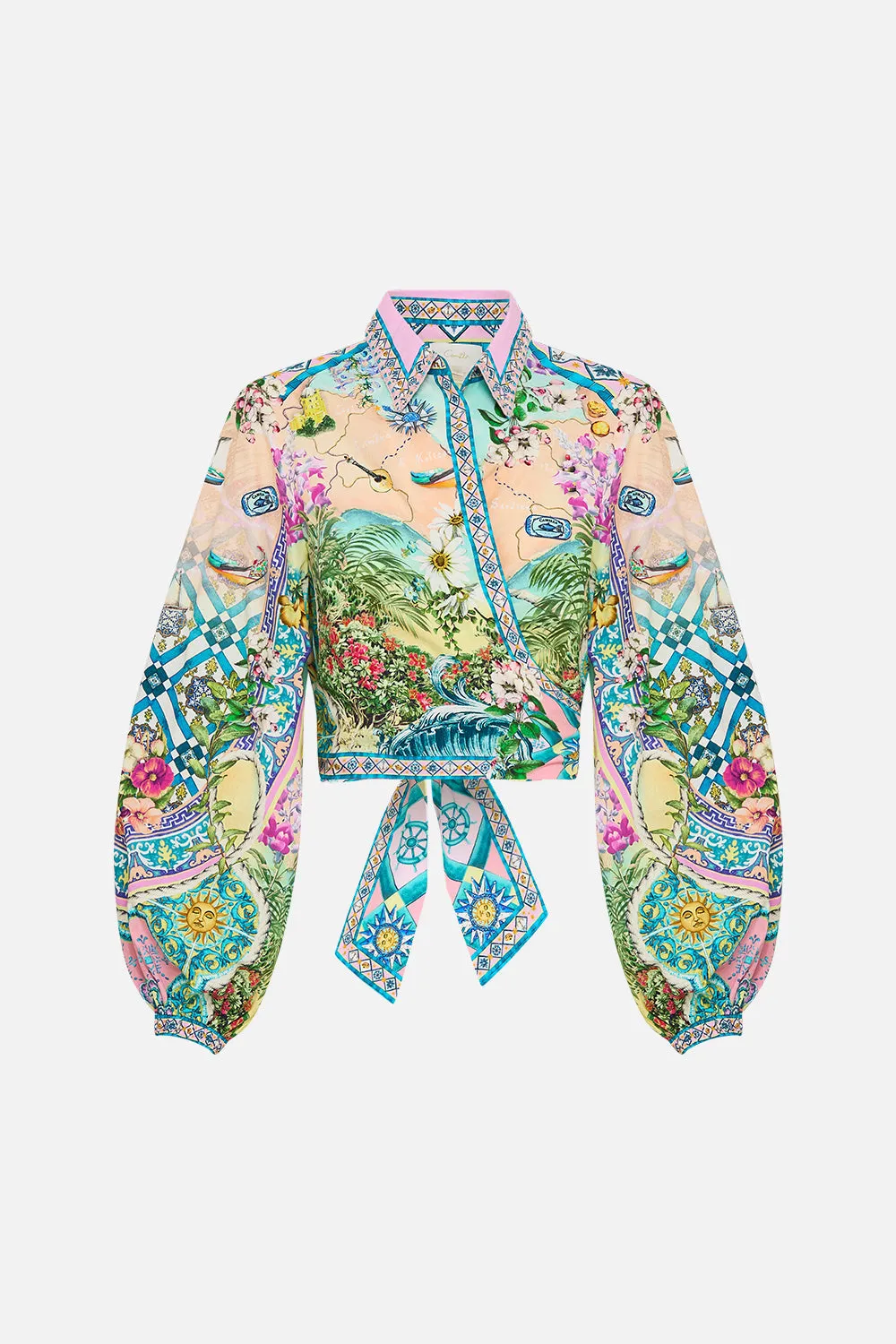 CROPPED WRAP SHIRT JUST COASTING sold by Camilla product image thumbnail 3