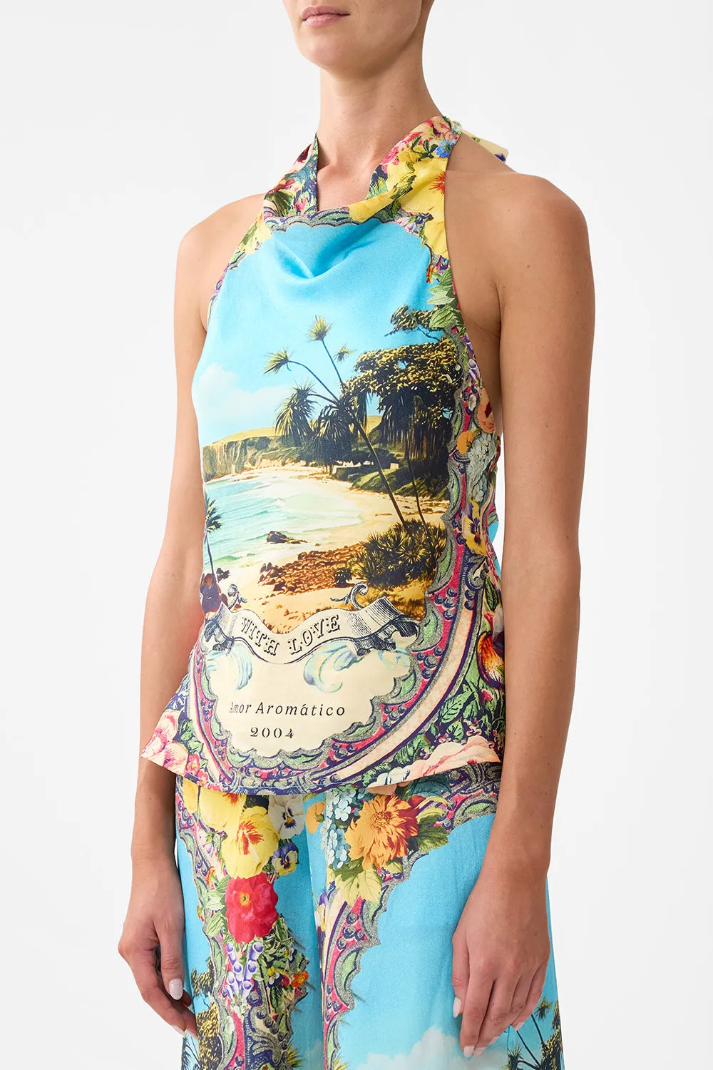 COWL NECK HALTER TOP BATHING BOMBSHELL sold by Camilla product image thumbnail 5