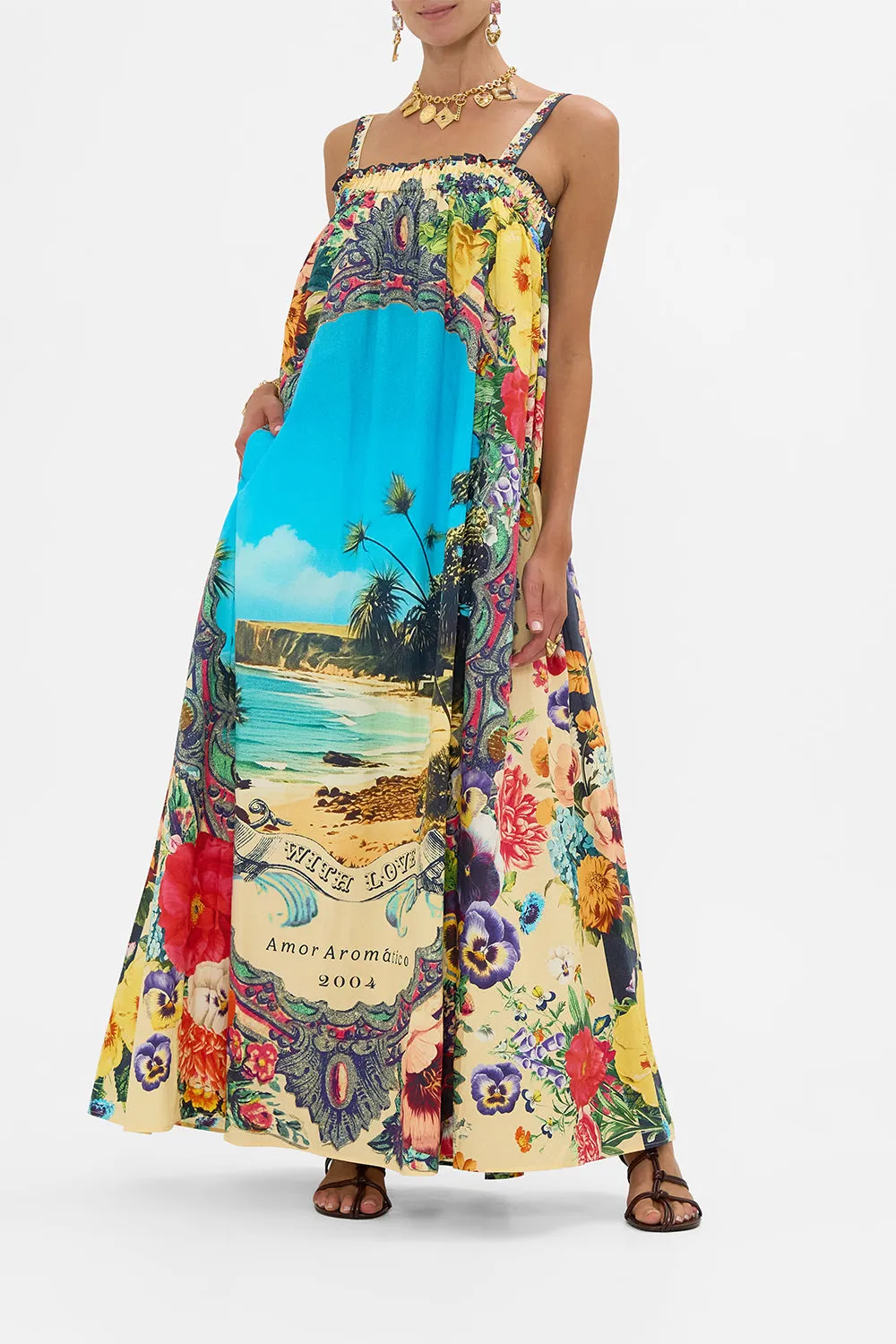 WIDE STRAP SUNDRESS BATHING BOMBSHELL sold by Camilla