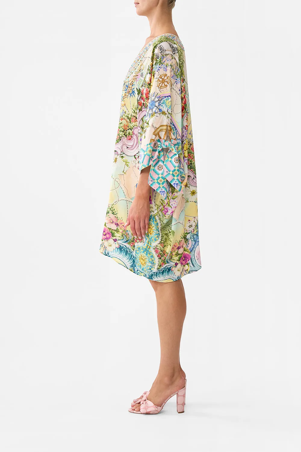 TIE SLEEVE SHORT V NECK KAFTAN JUST COASTING sold by Camilla product image thumbnail 4