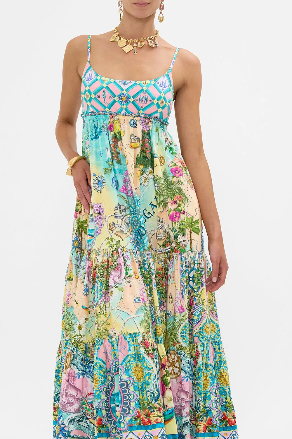 LONG DRESS WITH JERSEY BODICE JUST COASTING sold by Camilla product image thumbnail 5