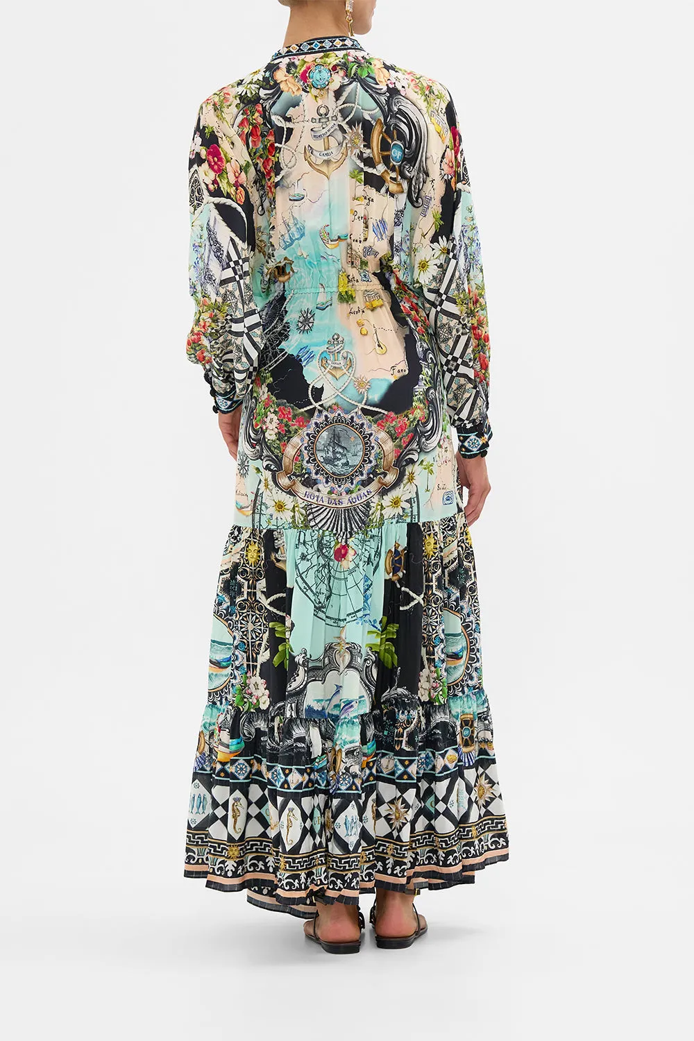 TIERED SHIRTDRESS WITH WIDE WAIST TIE FOLK AFLOAT sold by Camilla product image thumbnail 2