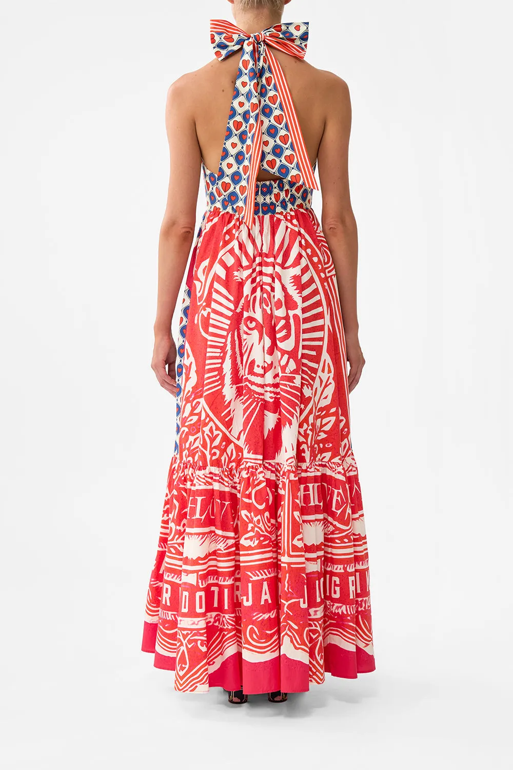 RUFFLE HEM HALTER DRESS RINSE & ROAR sold by Camilla product image thumbnail 2