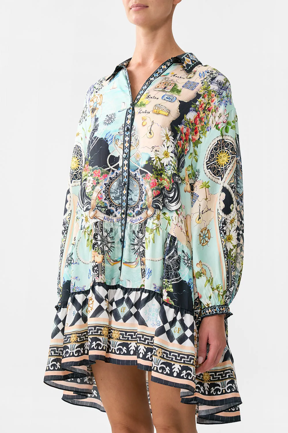 LONG SLEEVE TIERED SHORT DRESS FOLK AFLOAT sold by Camilla product image thumbnail 5