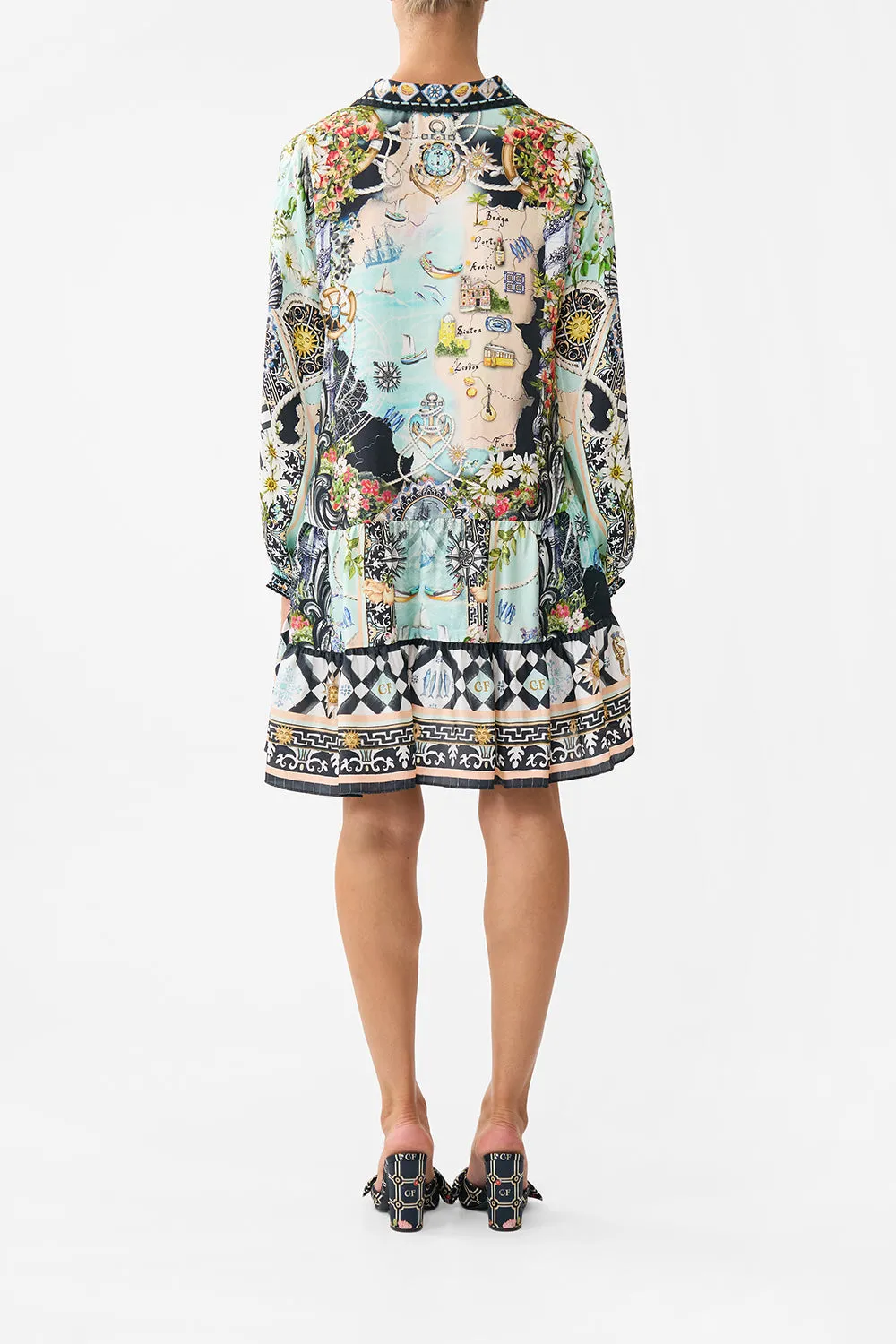 LONG SLEEVE TIERED SHORT DRESS FOLK AFLOAT sold by Camilla product image thumbnail 2