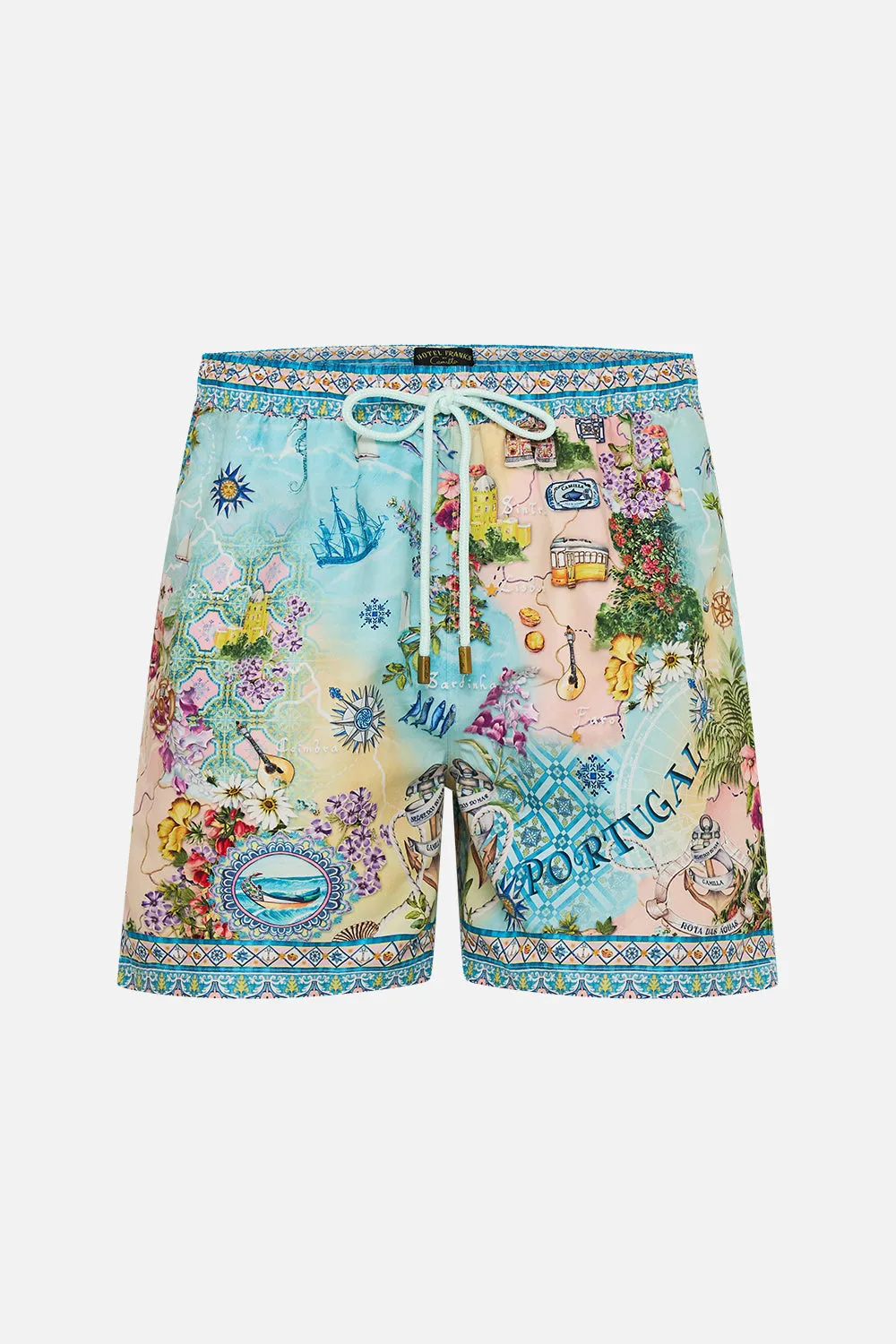 MID LENGTH BOARDSHORT WITH ELASTIC WAIST JUST COASTING sold by Camilla