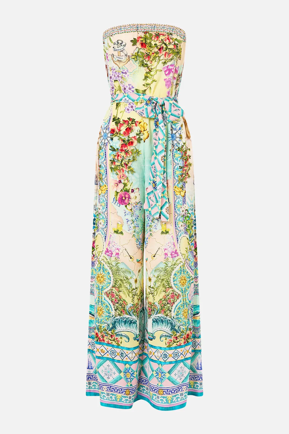 TIE WAIST STRAPLESS JUMPSUIT JUST COASTING sold by Camilla product image thumbnail 3