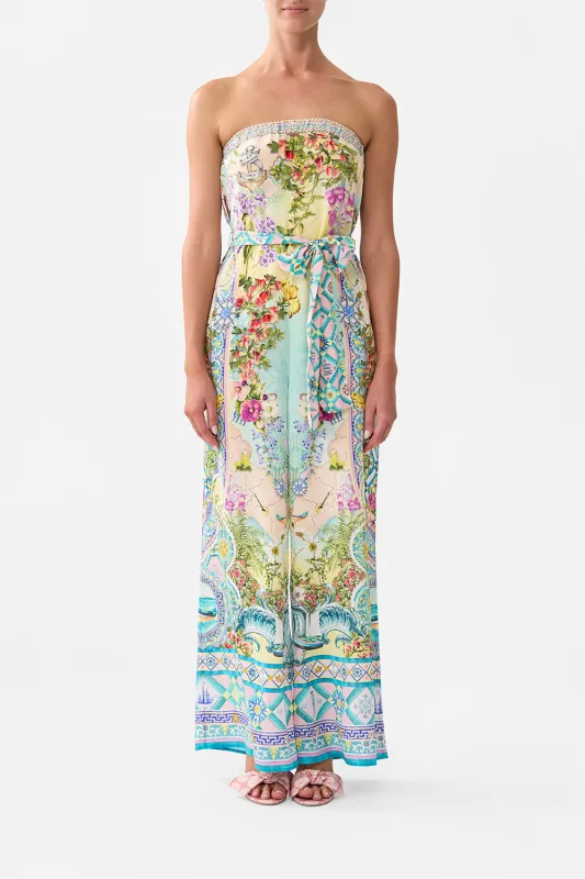 TIE WAIST STRAPLESS JUMPSUIT JUST COASTING sold by Camilla