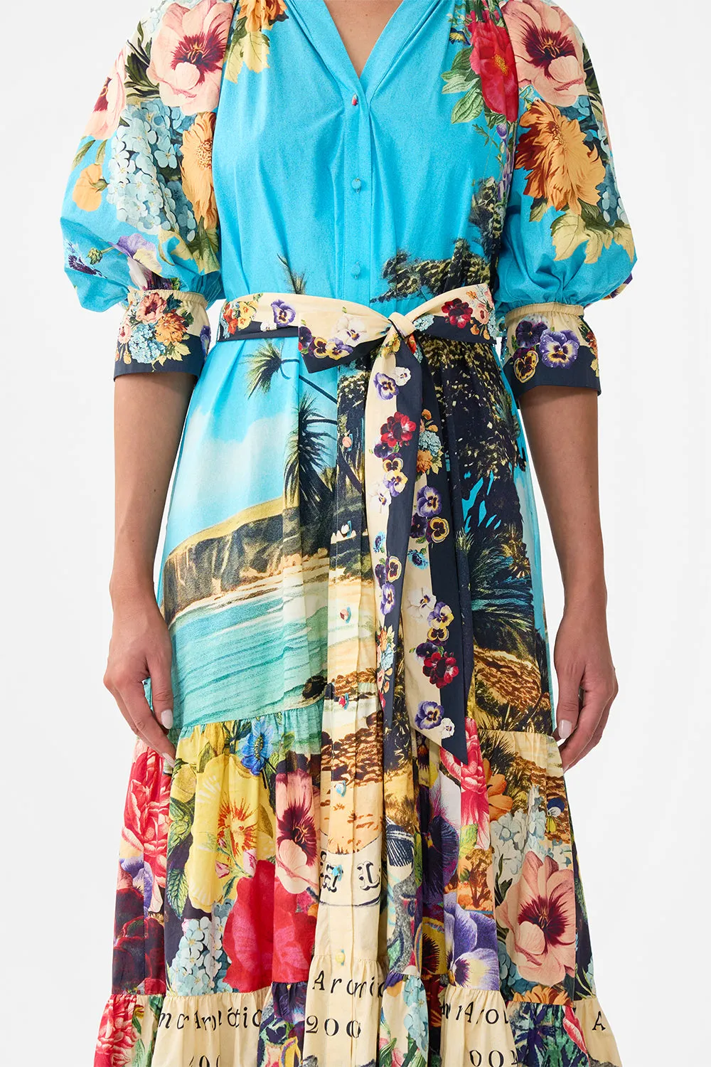 TIERED SHIRT DRESS WITH SHORT SLEEVE BATHING BOMBSHELL sold by Camilla product image thumbnail 5