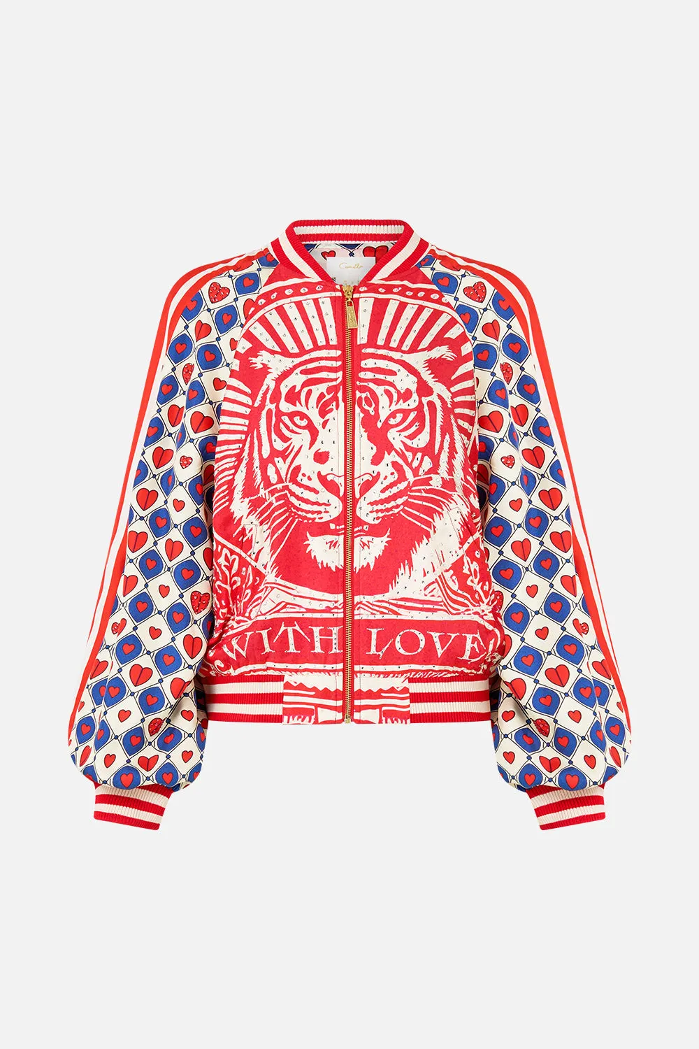 PANELLED SLEEVE BLOUSON BOMBER RINSE & ROAR sold by Camilla product image thumbnail 3