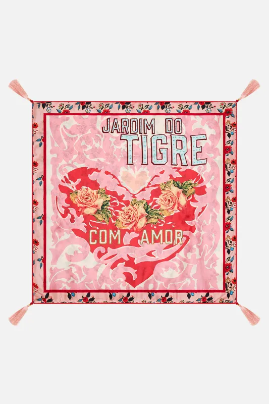 LARGE SQUARE CUSHION PINK PORTO sold by Camilla