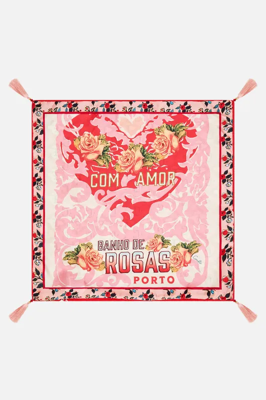 SMALL SQUARE CUSHION PINK PORTO sold by Camilla