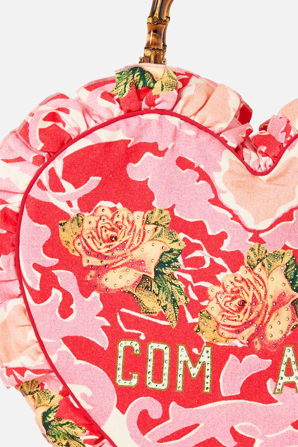 OVERSIZED HEART FRILL EDGE TOTE PINK PORTO sold by Camilla product image thumbnail 2