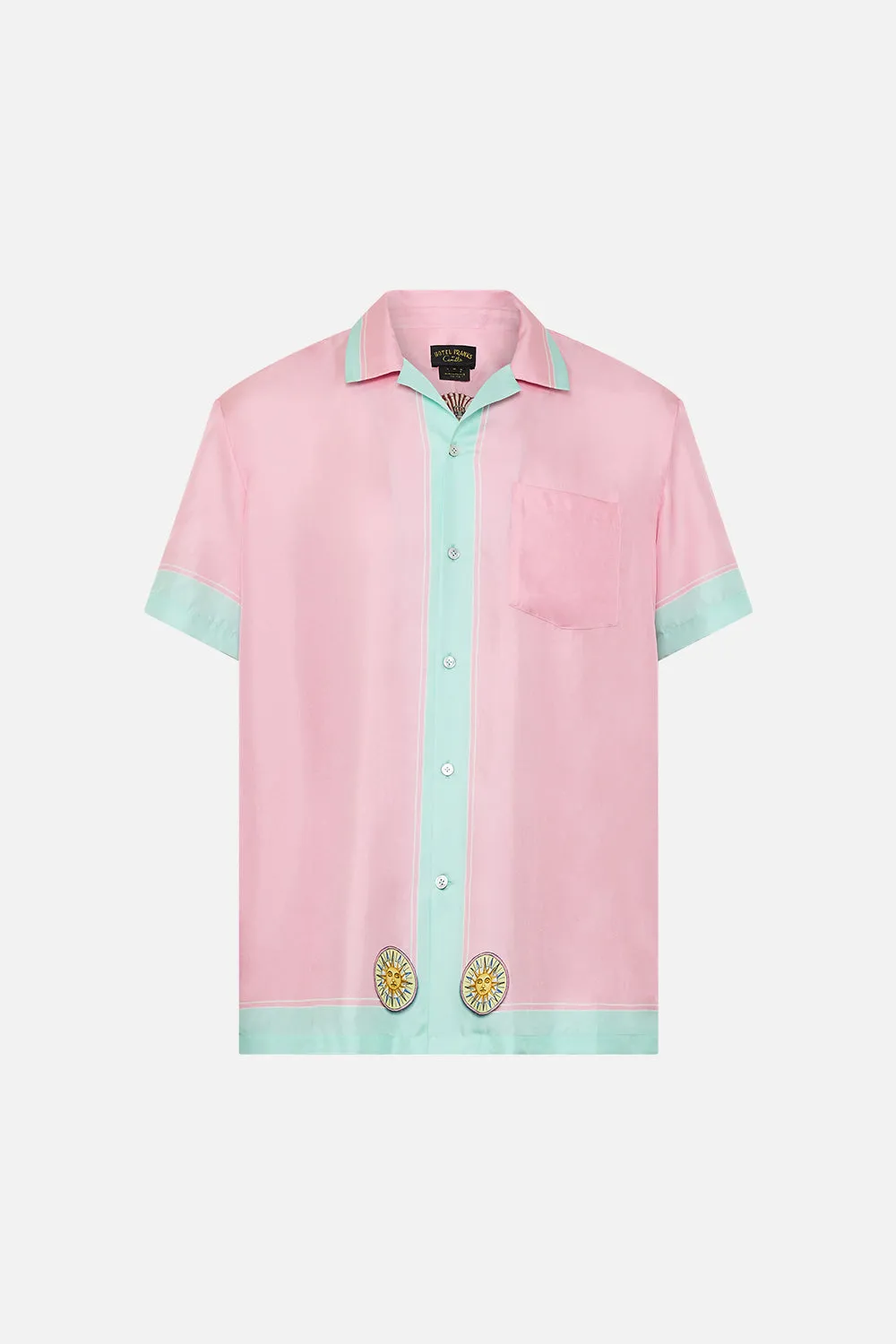 SHORT SLEEVE CAMP COLLARED SHIRT JUST COASTING sold by Camilla