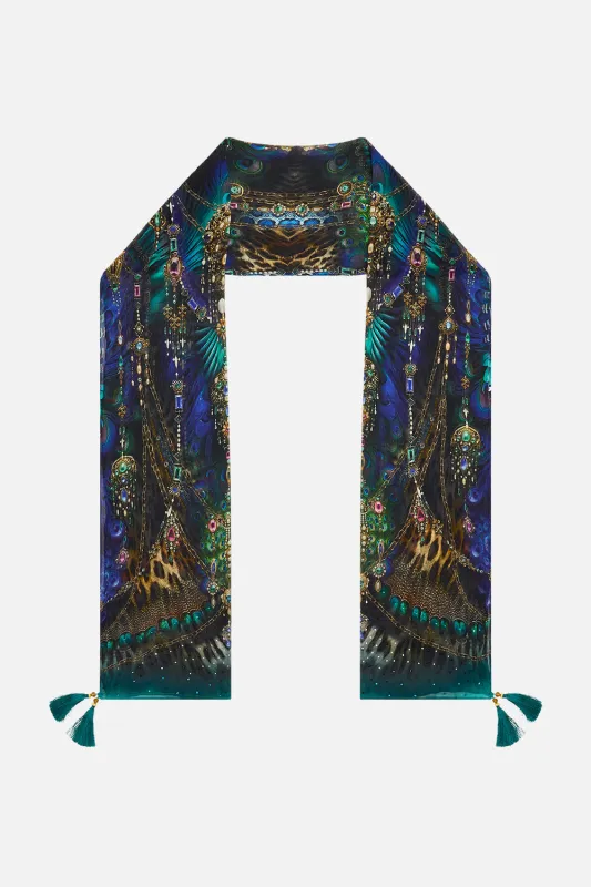 LONG SILK CRINKLE CHIFFON SCARF DOMINICAN DECADENCE sold by Camilla