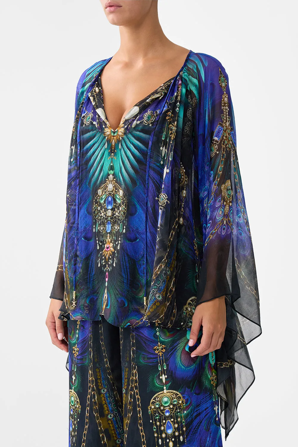 BLOUSE WITH KIMONO SLEEVE DOMINICAN DECADENCE sold by Camilla product image thumbnail 5