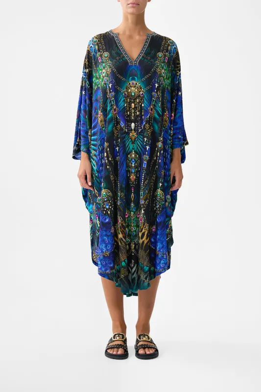 JERSEY LONG KAFTAN WITH ROUNDED HEM DOMINICAN DECADENCE made by Camilla