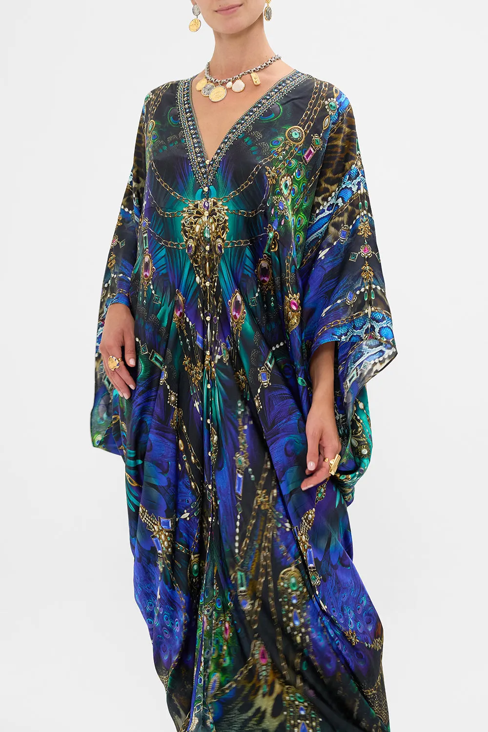 BUTTON FRONT T-SHAPE KAFTAN DOMINICAN DECADENCE sold by Camilla product image thumbnail 5