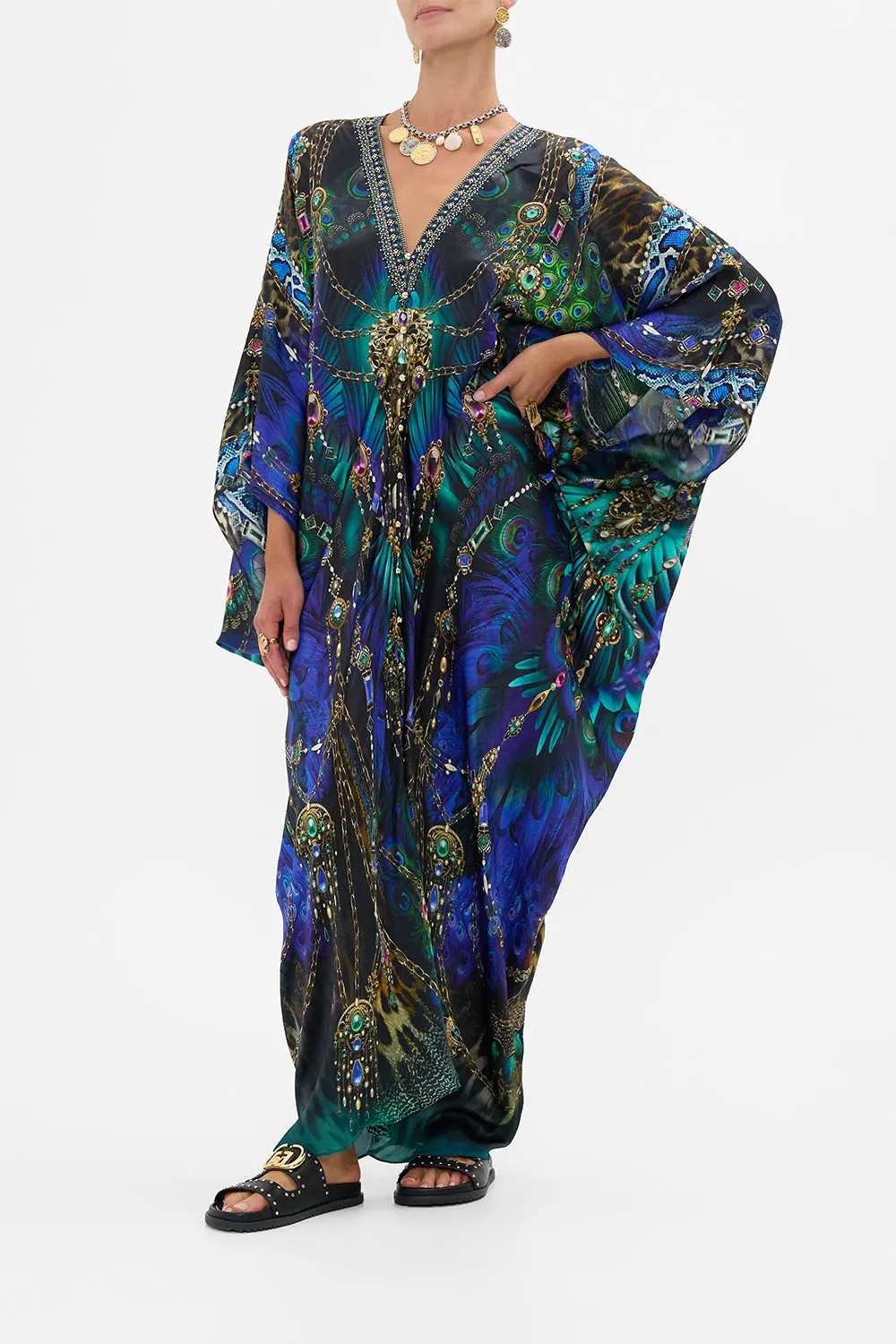 BUTTON FRONT T-SHAPE KAFTAN DOMINICAN DECADENCE sold by Camilla product image thumbnail 4