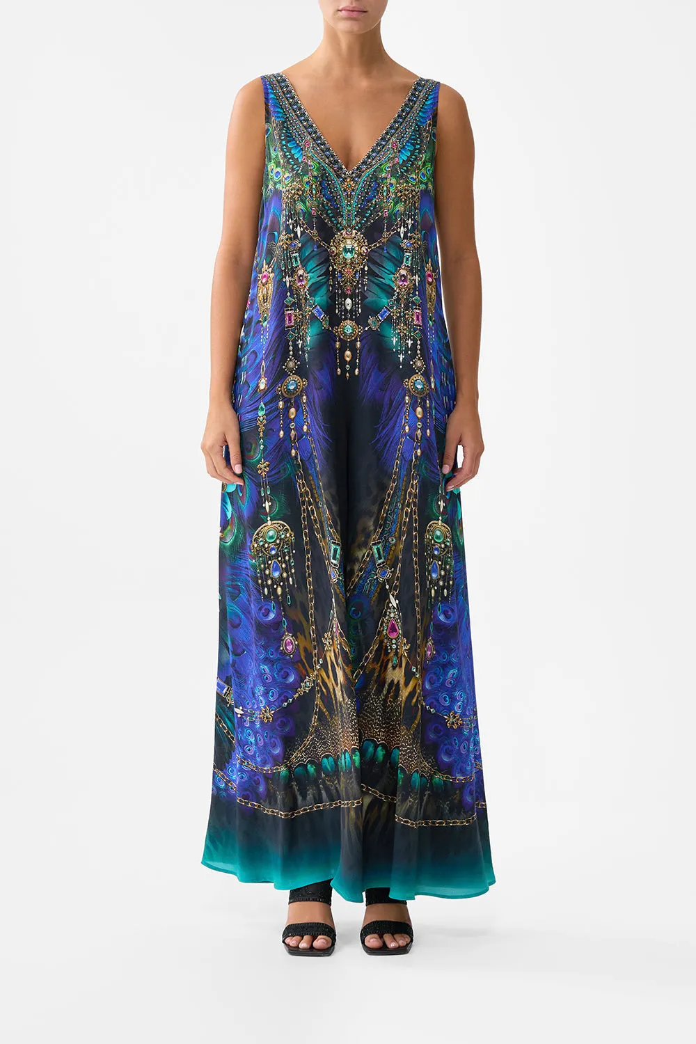 V NECK FLARED JUMPSUIT DOMINICAN DECADENCE sold by Camilla