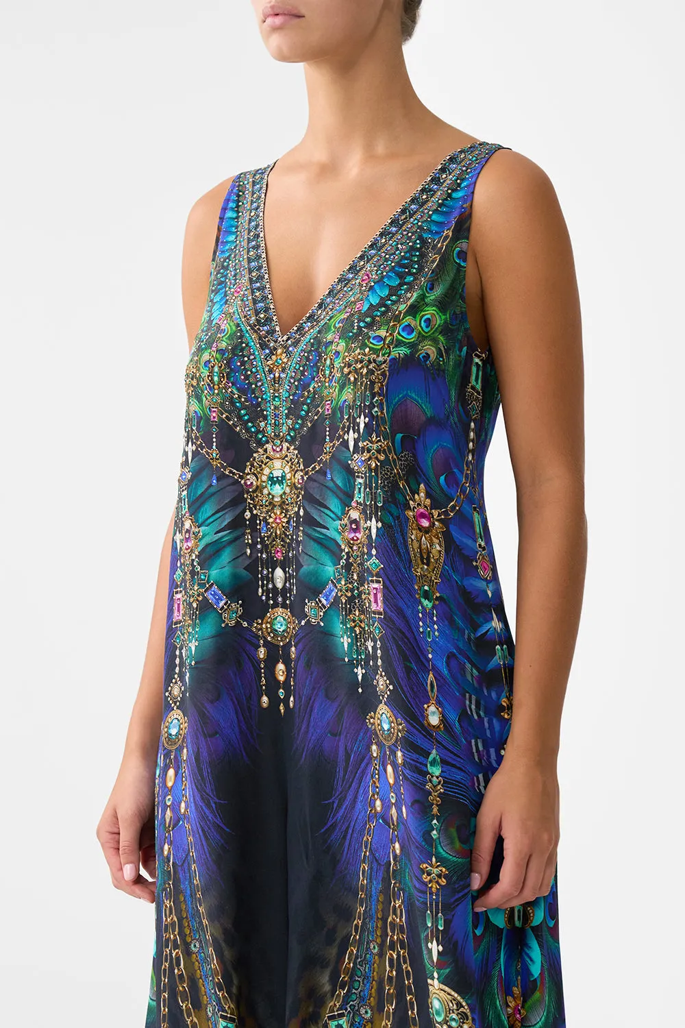 V NECK FLARED JUMPSUIT DOMINICAN DECADENCE sold by Camilla product image thumbnail 5