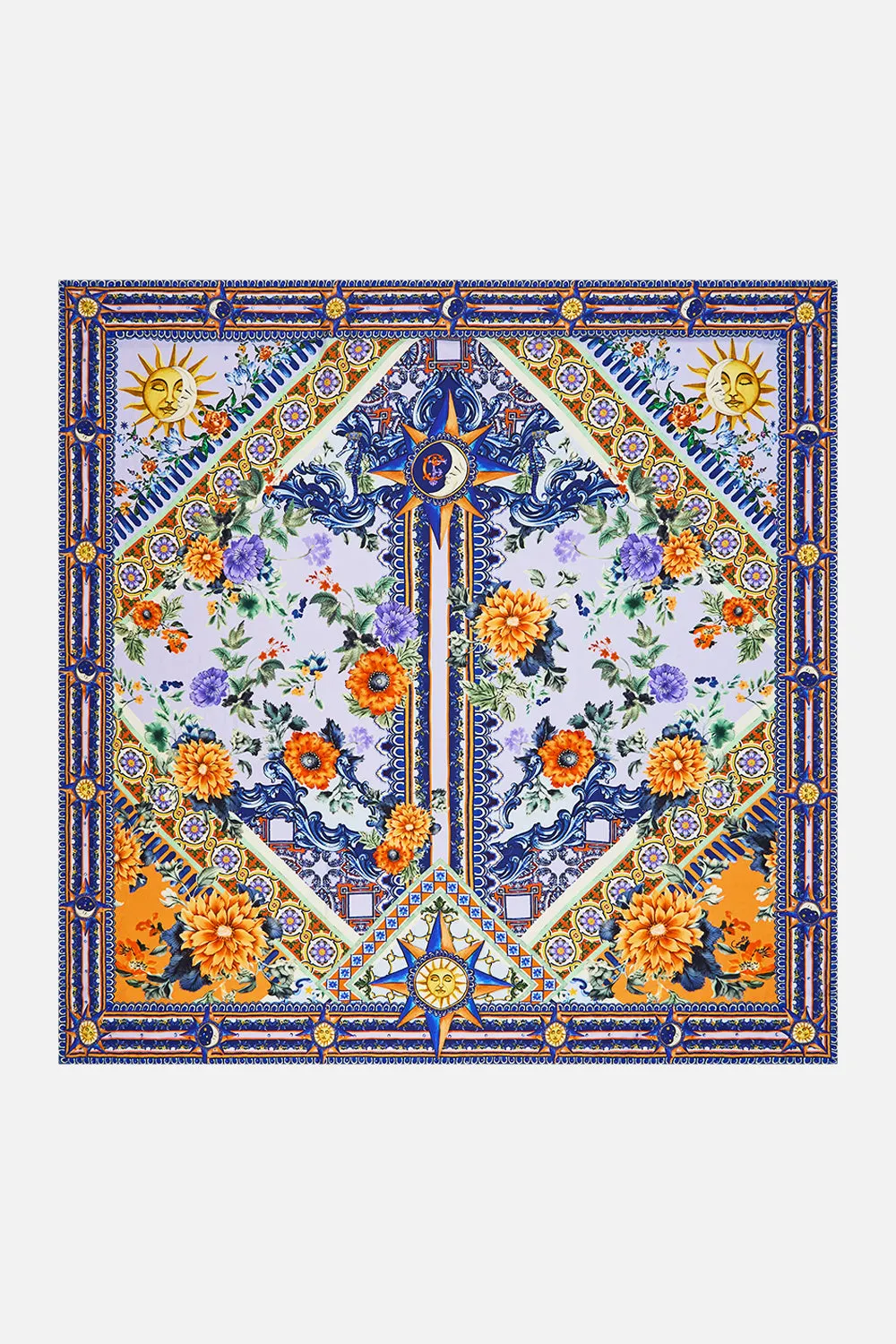 LARGE CRYSTALLED SILK SQUARE SCARF LUSCIOUS IN LISBON sold by Camilla product image thumbnail 2