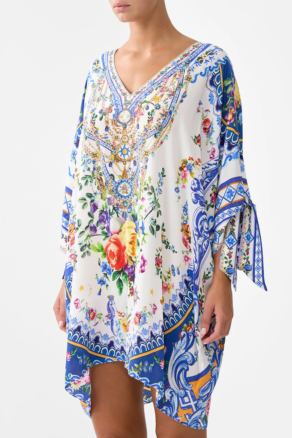 TIE SLEEVE SHORT V NECK KAFTAN TILES DARLS sold by Camilla product image thumbnail 5