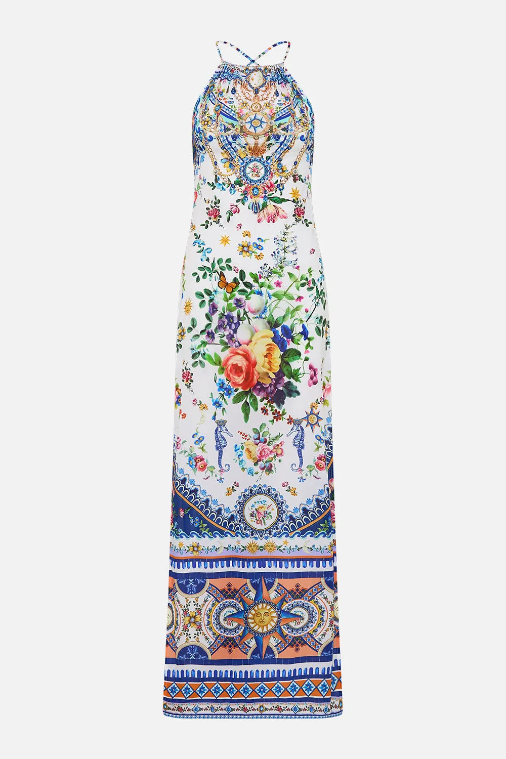 HIGH NECK MAXI DRESS WITH TIE BACK TILES DARLS sold by Camilla product image thumbnail 3