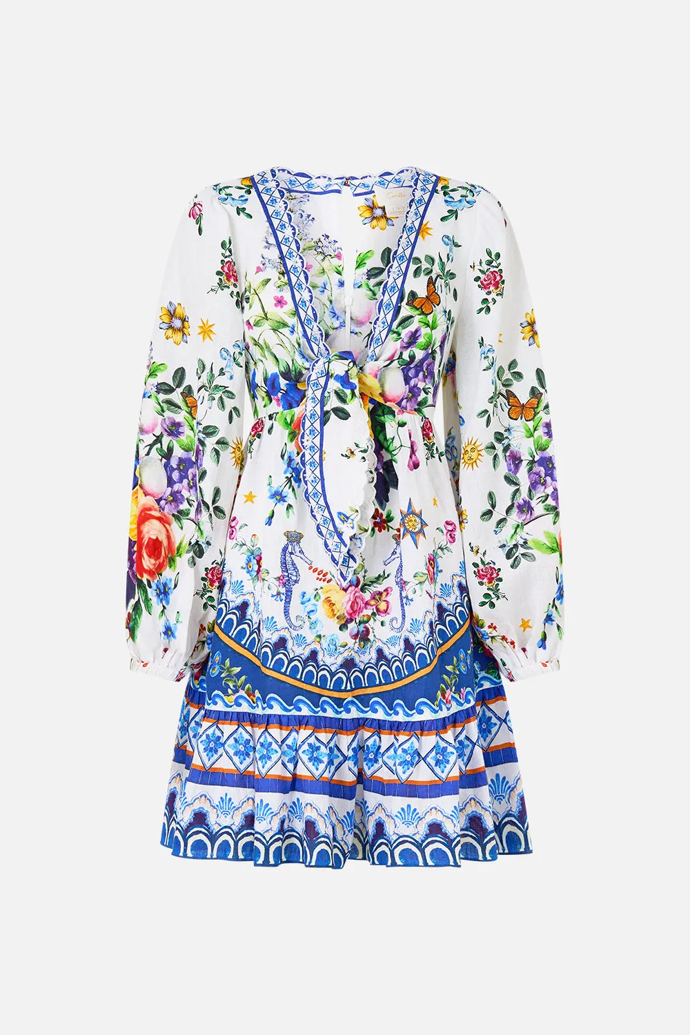 SHORT TIE FRONT BLOUSON DRESS TILES DARLS sold by Camilla product image thumbnail 3