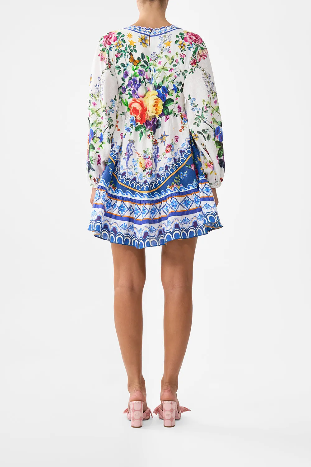 SHORT TIE FRONT BLOUSON DRESS TILES DARLS sold by Camilla product image thumbnail 2