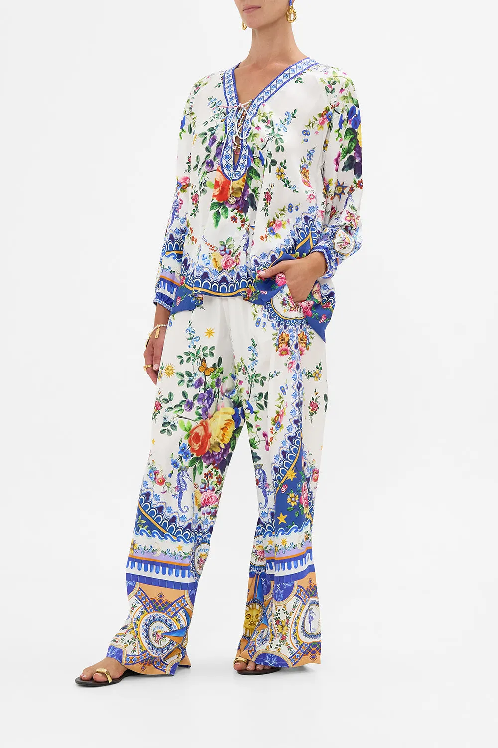 LACE UP BLOUSE TILES DARLS sold by Camilla product image thumbnail 4