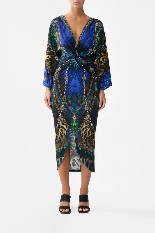 LONG SPLIT FRONT TWIST DRESS DOMINICAN DECADENCE sold by Camilla