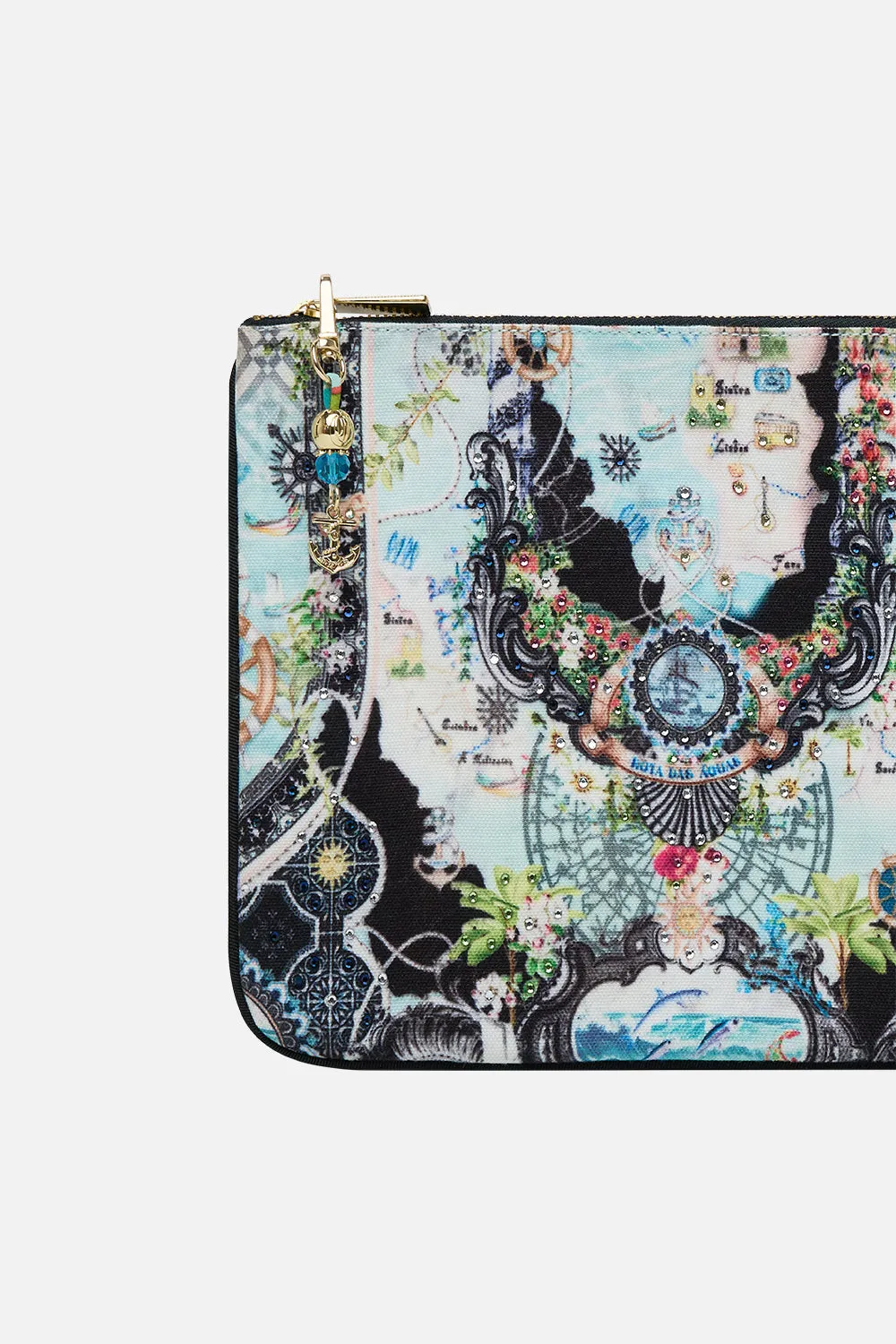 SMALL CANVAS CLUTCH FOLK AFLOAT sold by Camilla product image thumbnail 2