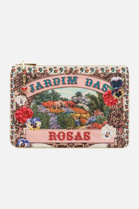 SMALL CANVAS CLUTCH AROMATIC AMOR sold by Camilla