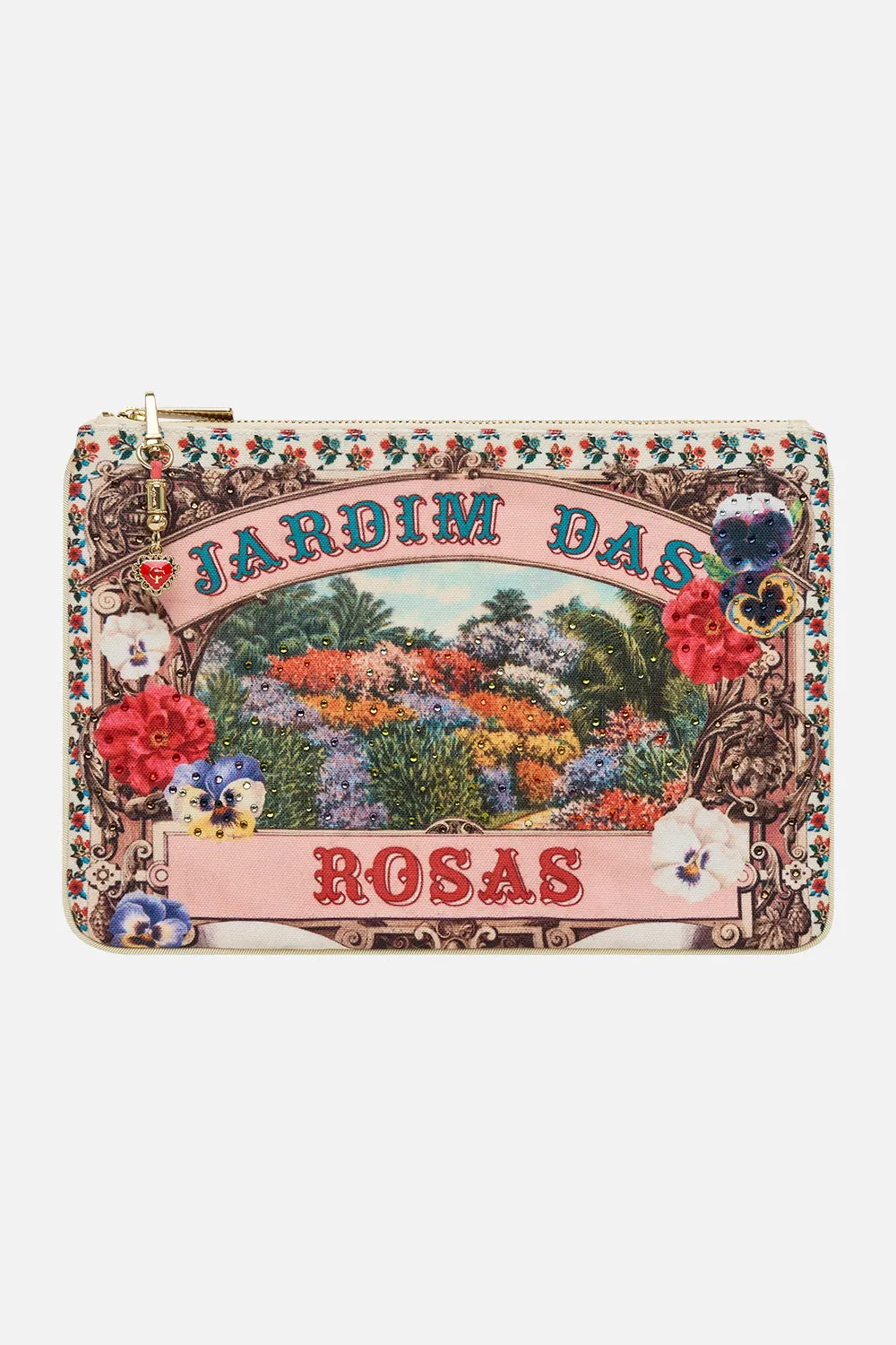 SMALL CANVAS CLUTCH AROMATIC AMOR sold by Camilla