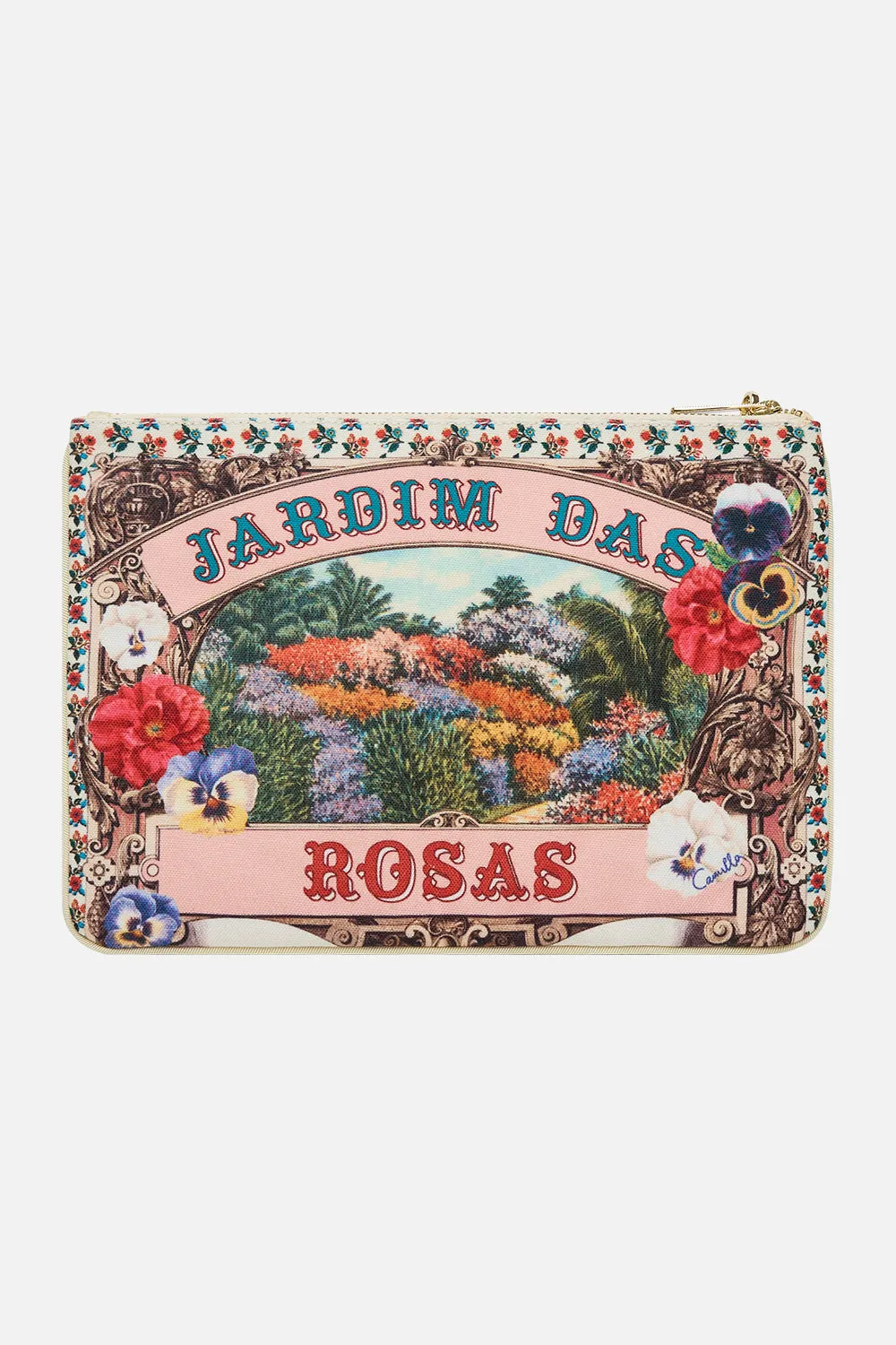 SMALL CANVAS CLUTCH AROMATIC AMOR sold by Camilla product image thumbnail 3