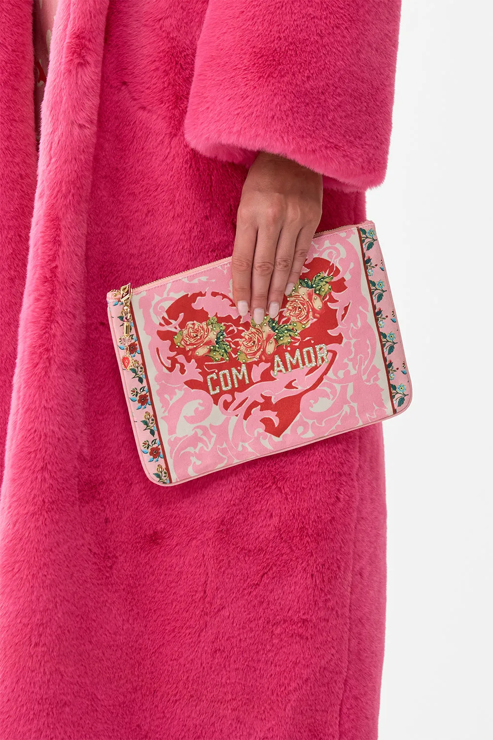 SMALL CANVAS CLUTCH PINK PORTO sold by Camilla product image thumbnail 5