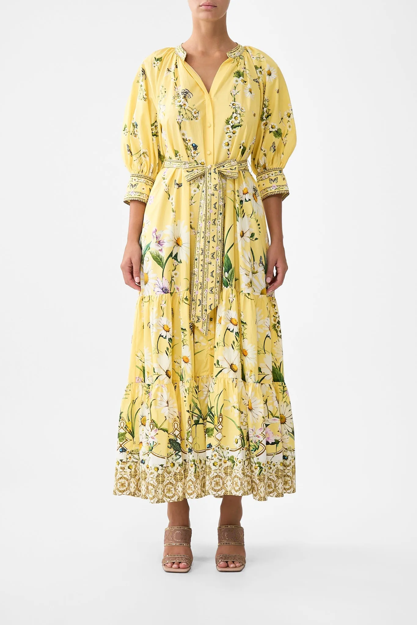 TIERED SHIRT DRESS WITH SHORT SLEEVE DAISY CHAINS sold by Camilla