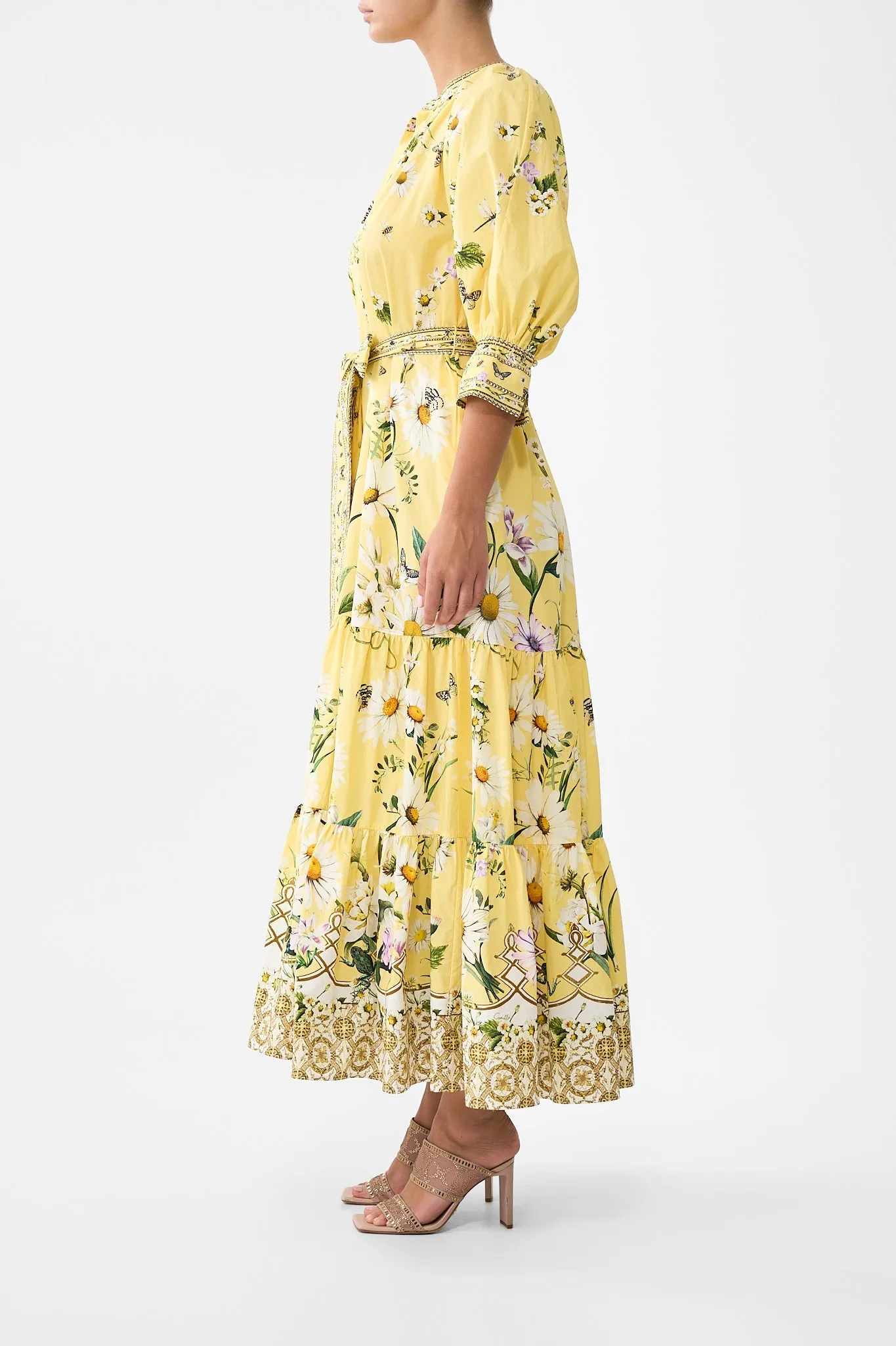 TIERED SHIRT DRESS WITH SHORT SLEEVE DAISY CHAINS sold by Camilla product image thumbnail 4