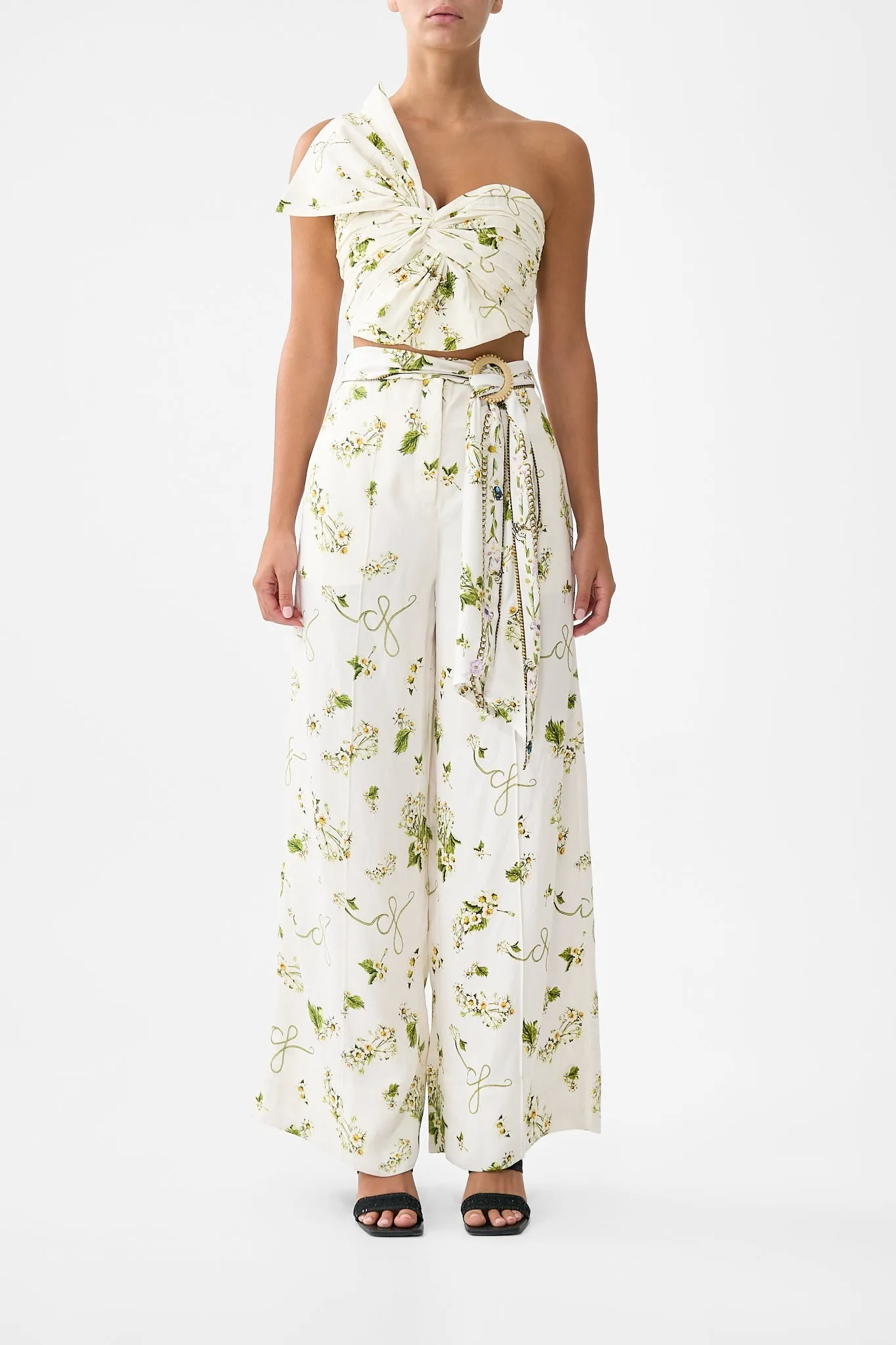 SCARF BELT WIDE LEG PANT BOTANICAL UTOPIA sold by Camilla