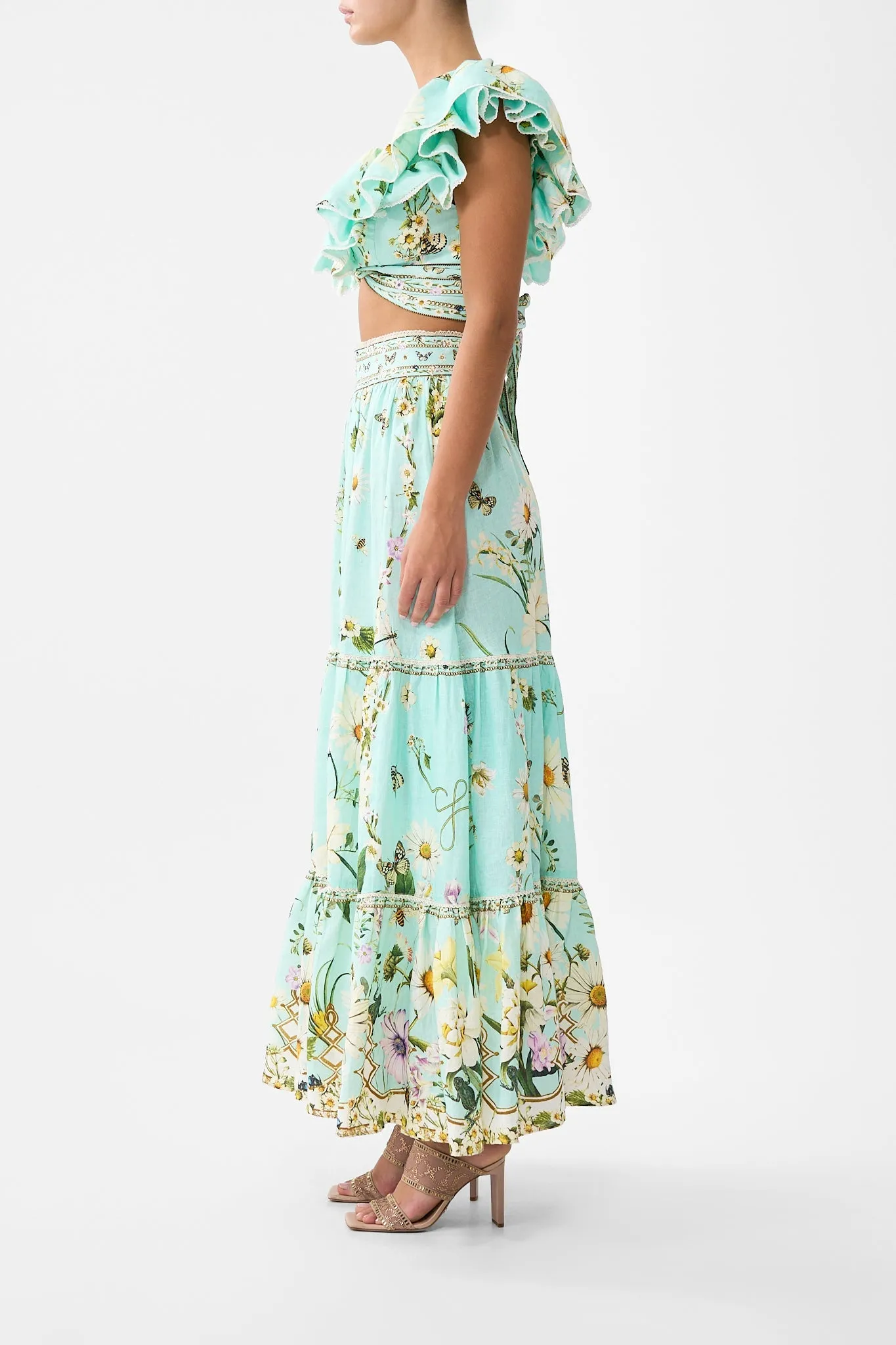 HIGH WAISTED TIERED SKIRT FLORAL FREEFALL sold by Camilla product image thumbnail 4