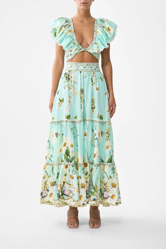 HIGH WAISTED TIERED SKIRT FLORAL FREEFALL sold by Camilla