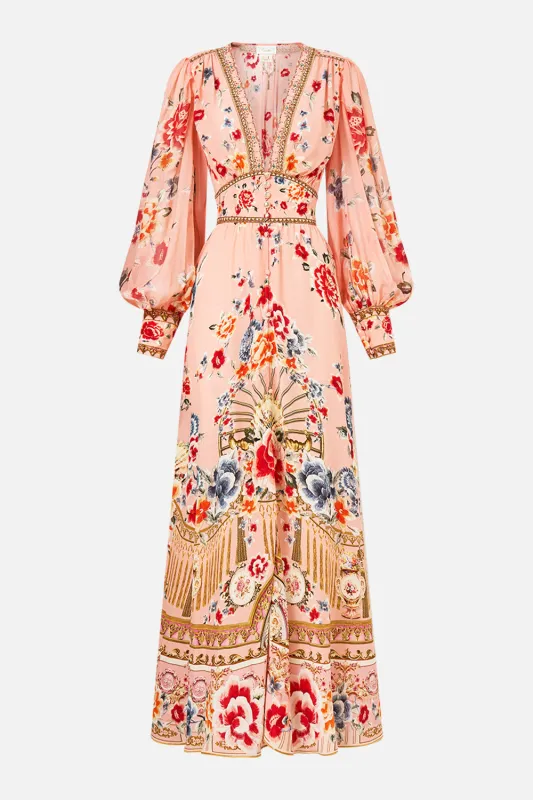 SHAPED WAISTBAND DRESS WITH GATHERED SLEEVES MAJESTIC MILLA sold by Camilla