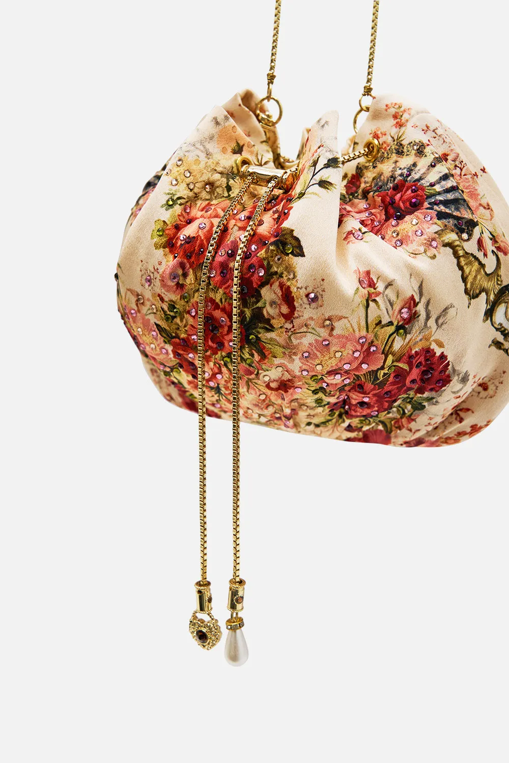 DRAWSTRING POUCH BAG WITH CHAIN STRAP MEET ME AT THE MAJESTIC sold by Camilla product image thumbnail 2