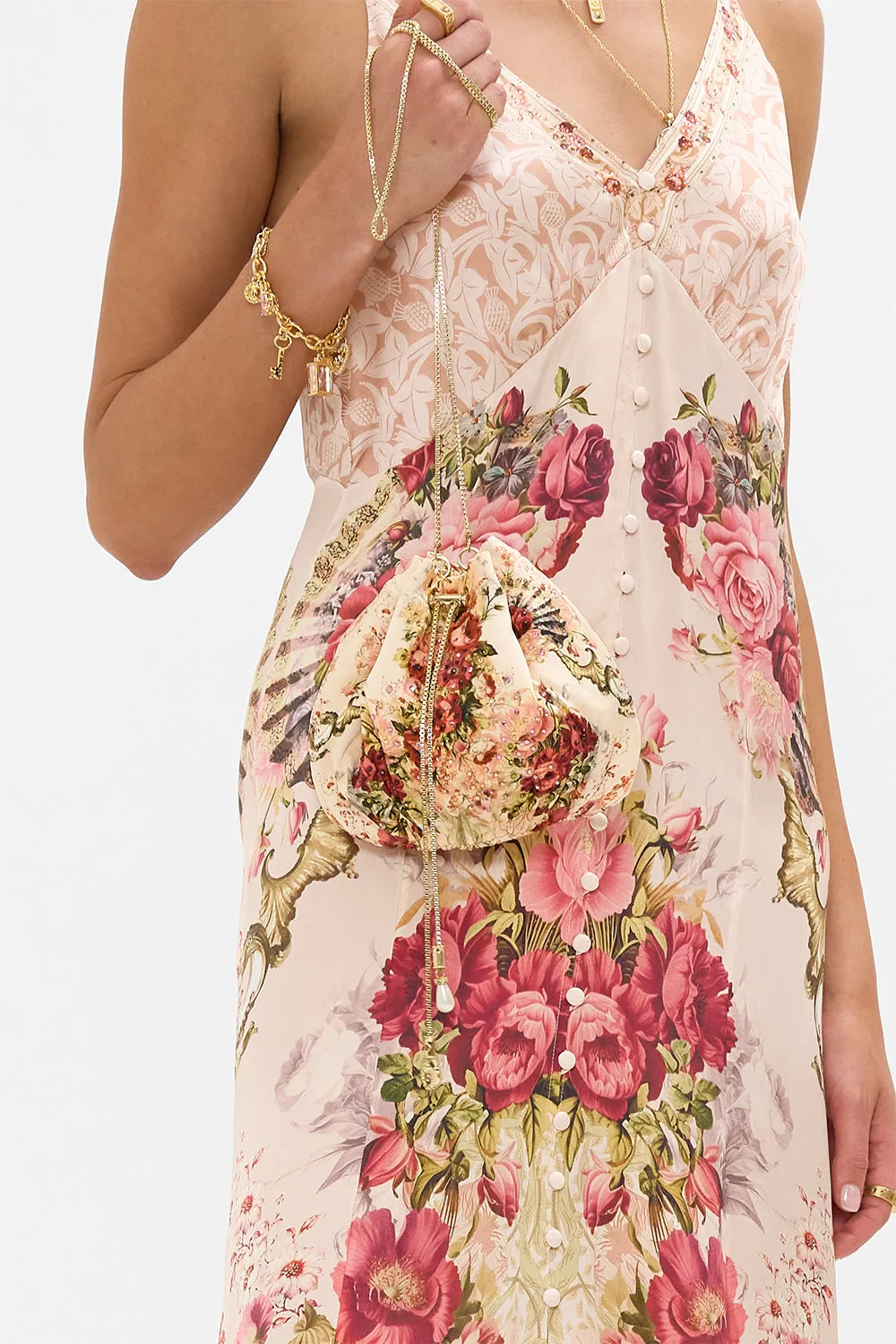 DRAWSTRING POUCH BAG WITH CHAIN STRAP MEET ME AT THE MAJESTIC sold by Camilla product image thumbnail 4