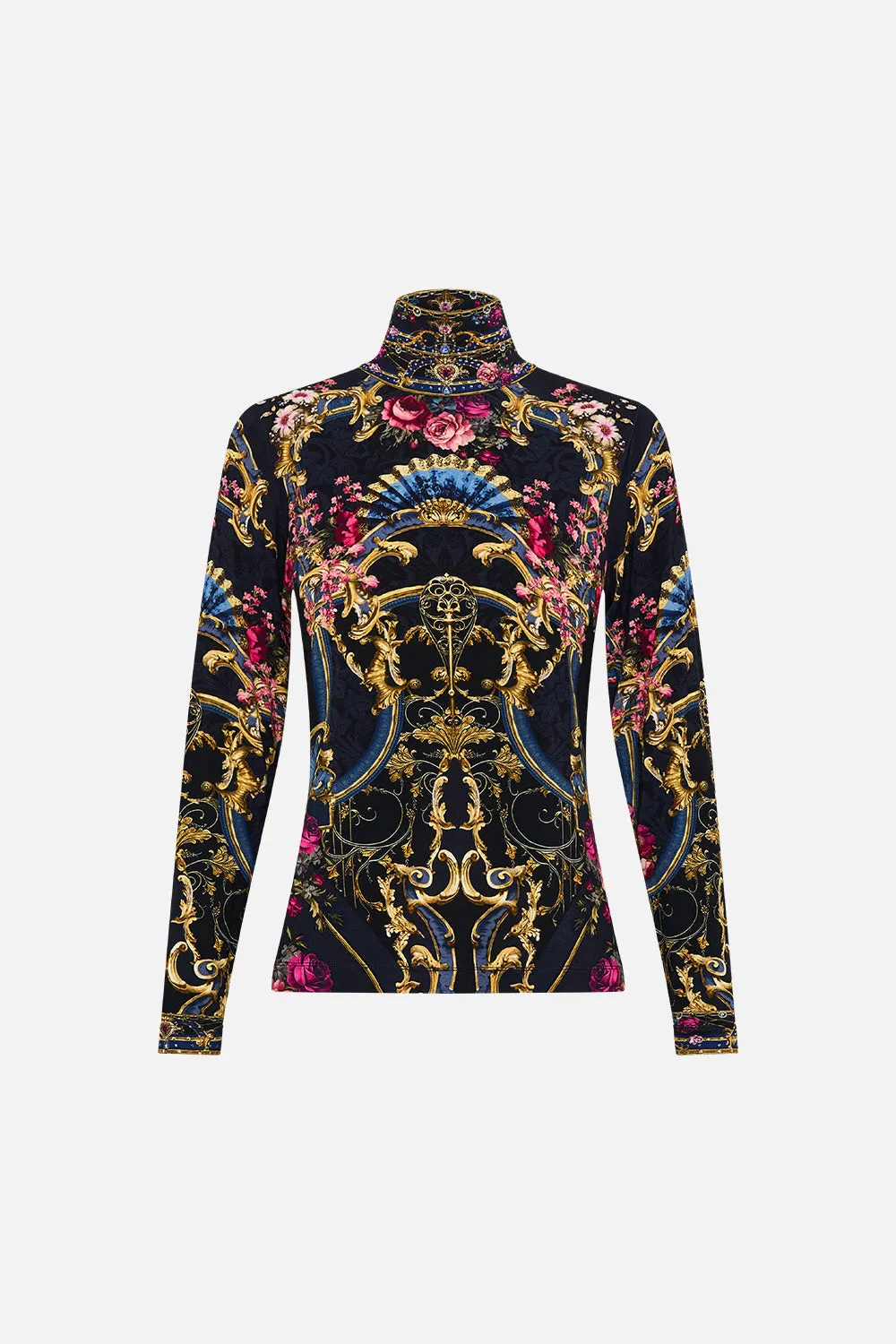 JERSEY TURTLENECK ORNATE ON A PLATE sold by Camilla