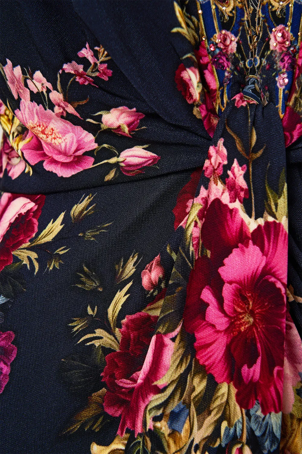 LONG V NECK TWIST FRONT JERSEY DRESS ORNATE ON A PLATE sold by Camilla product image thumbnail 3