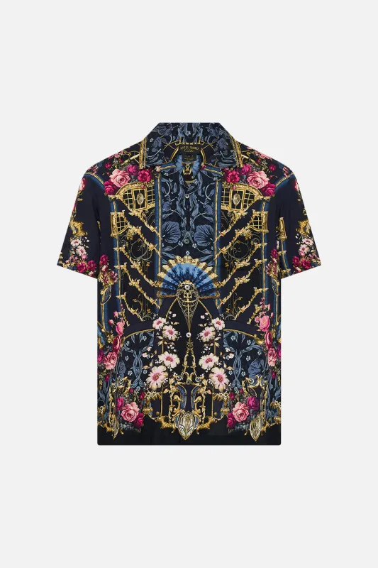 SHORT SLEEVE CAMP COLLARED SHIRT ORNATE ON A PLATE sold by Camilla