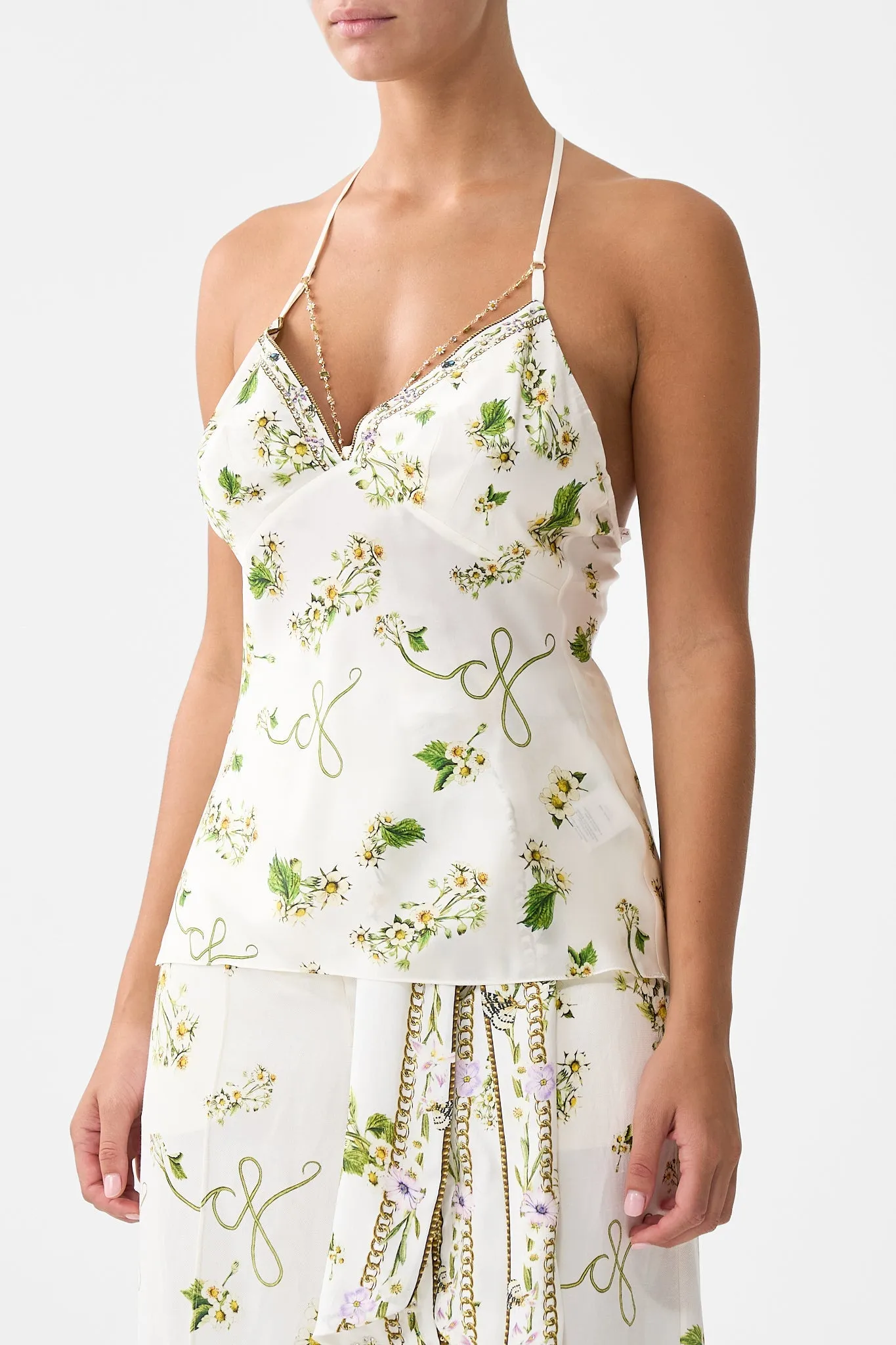 CHAIN DETAIL BIAS CAMI BOTANICAL UTOPIA sold by Camilla product image thumbnail 5